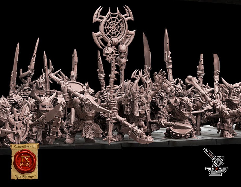 10 Lanciers Gobelins avec boucliers AOW