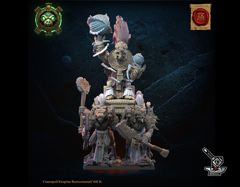 Tezcatlipoca, Grand mage Homme-Lézard sur palanquin de l'Empire Cuetzpal – Image 2