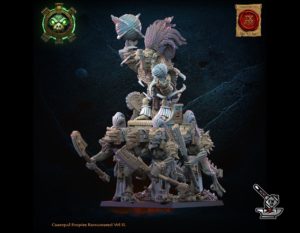 Tezcatlipoca, Grand mage Homme-Lézard sur palanquin de l'Empire Cuetzpal