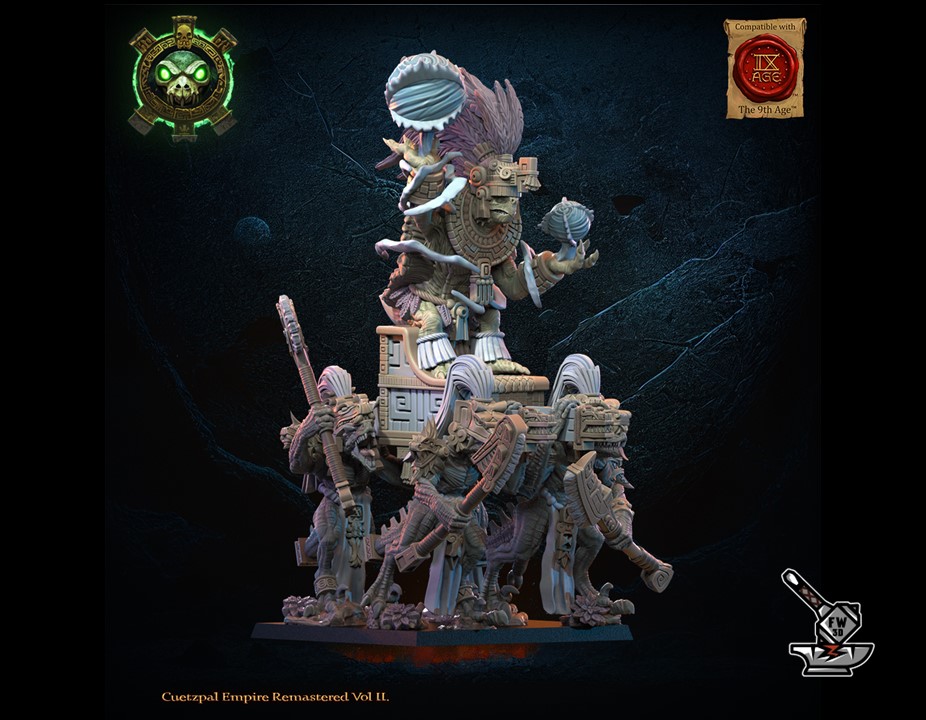 Tezcatlipoca, Grand mage Homme-Lézard sur palanquin de l'Empire Cuetzpal – Image 3