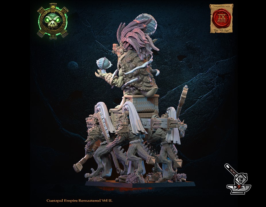 Tezcatlipoca, Grand mage Homme-Lézard sur palanquin de l'Empire Cuetzpal – Image 4