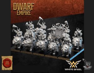 5 Cavaliers lourds de l'Empire Nains sur Ours