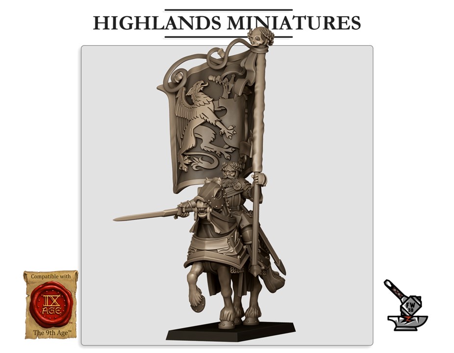 Mounted Lord of Sunland with Great Engraved Banner