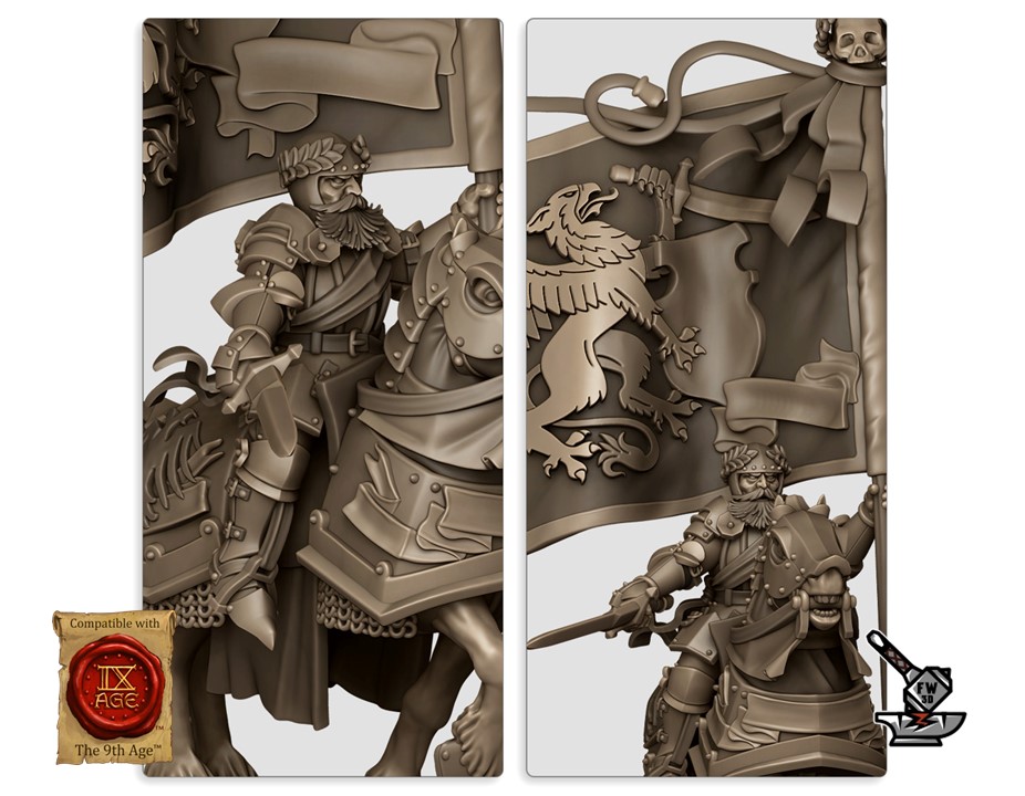 Mounted Lord of Sunland with Great Engraved Banner - Image 2