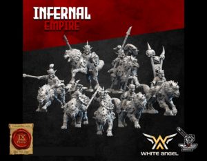 10 gobelins infernaux sur loups des Nains infernaux
