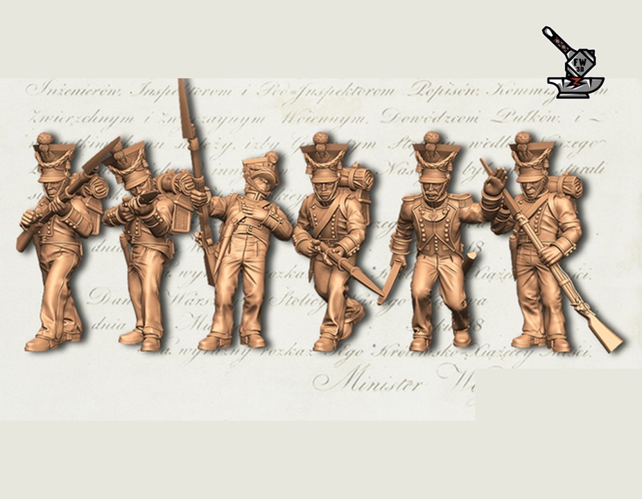 6 fusiliers Polonais tirailleurs (Grand Duché de Varsovie)