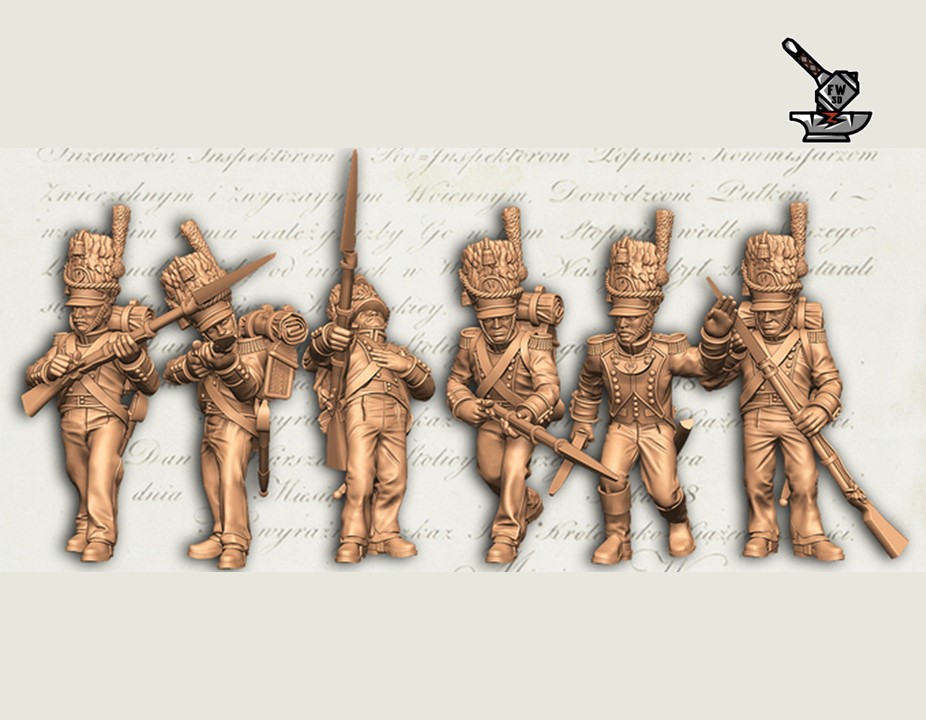 6 grenadiers Polonais tirailleurs (Grand Duché de Varsovie)