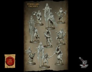 9 figurines d'état-majors pour troupes de Momie