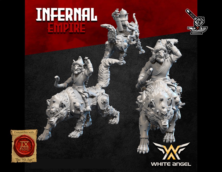 10 archers Gobelins infernaux des Nains infernaux montés sur loups – Image 3