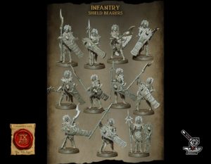 10 Gardes Momies avec lances et boucliers