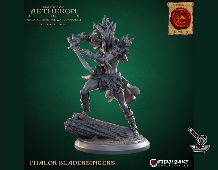5 Chanteurs de Lames de Thalor avec socles décorés - Image 4