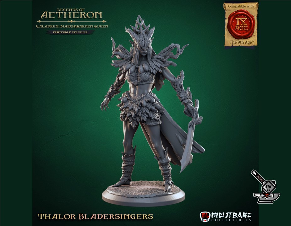 5 Chanteurs de Lames de Thalor avec socles décorés - Image 3