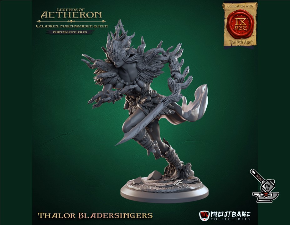 5 Chanteurs de Lames de Thalor avec socles décorés - Image 2