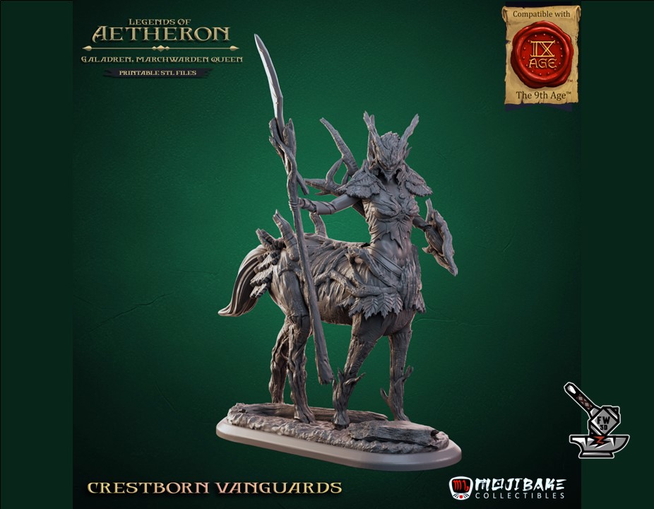 5 Crestborn Vanguards avec socles décorés - Image 5