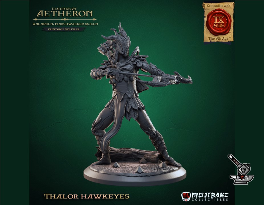 5 Thalor Hawkeyes with decorated bases - Image 3