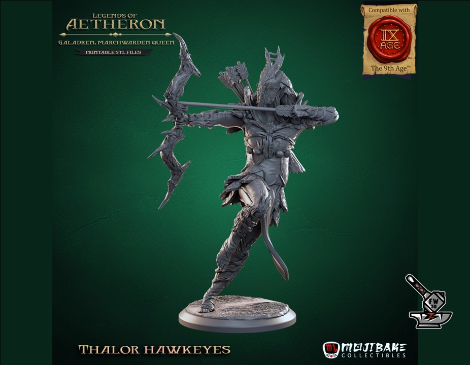 5 Thalor Hawkeyes with decorated bases - Image 5