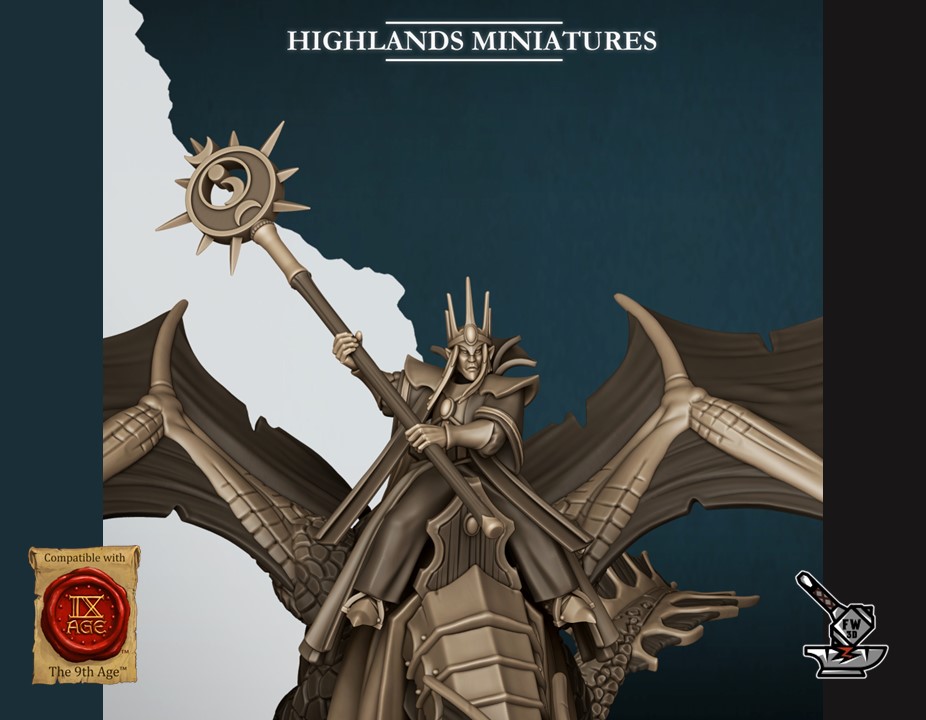 Mage Aegean Elf on dragon