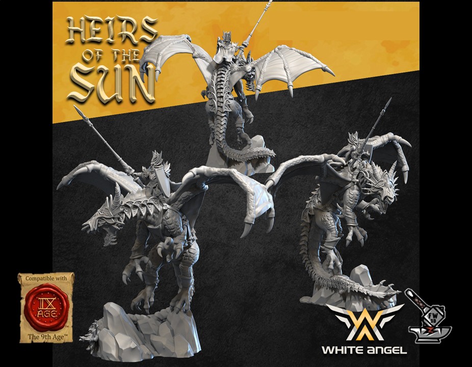 Seigneur Elfe Heirs of the Sun sur dragon – Image 2