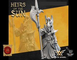 Capitaine Elfe Heirs of the Sun avec hallebarde