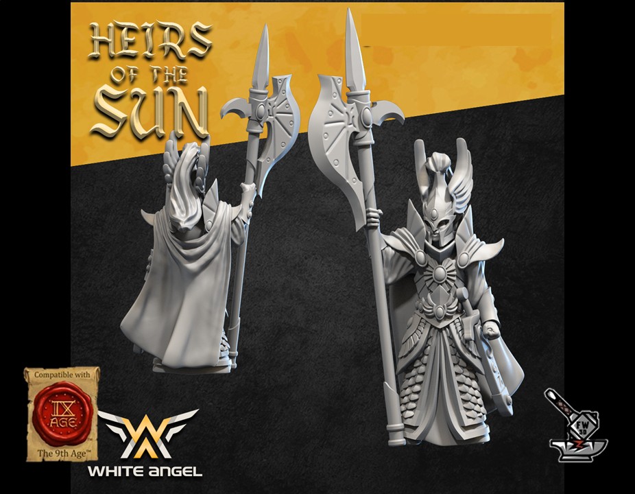 Capitaine Elfe Heirs of the Sun avec hallebarde – Image 2