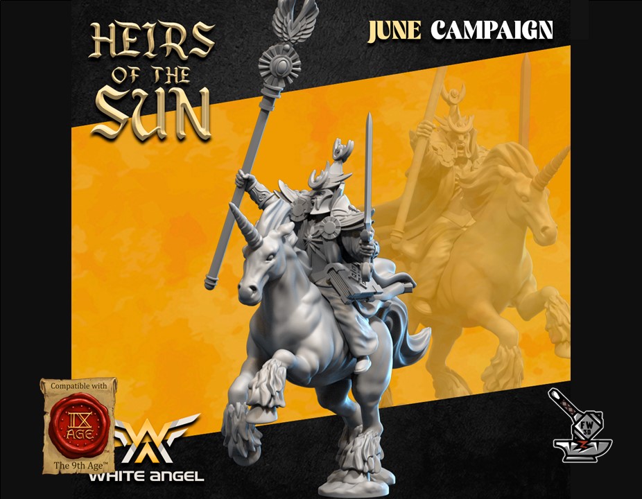 Archimage Elfe Heirs of the Sun sur licorne