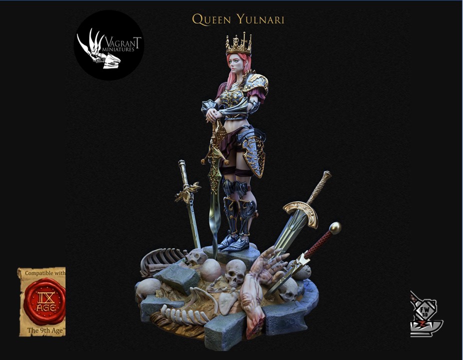 Yulnari, Queen of Zihor, à pied et montée, avec décors de socles – Image 2