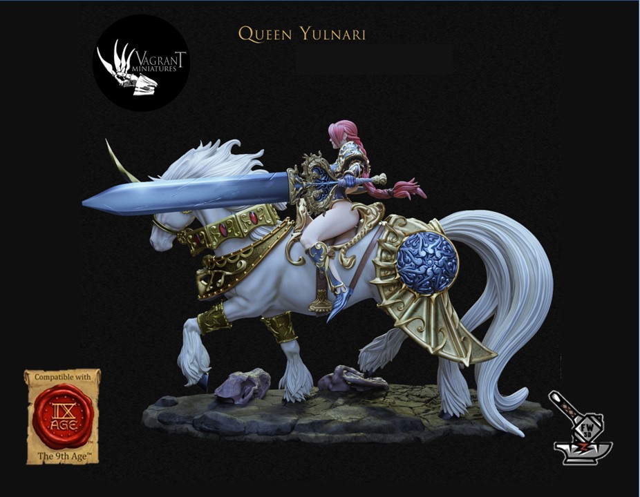 Yulnari, Queen of Zihor, à pied et montée, avec décors de socles – Image 3