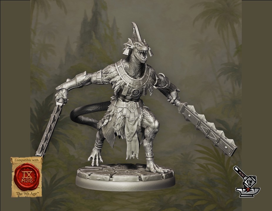 10 Lizardmen Fighters - Image 2