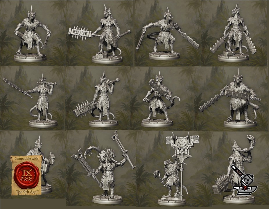 10 Lizardmen Fighters