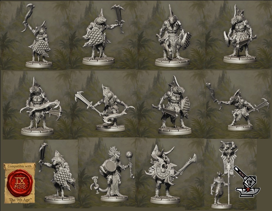 10 gecko scouts Lizardmen