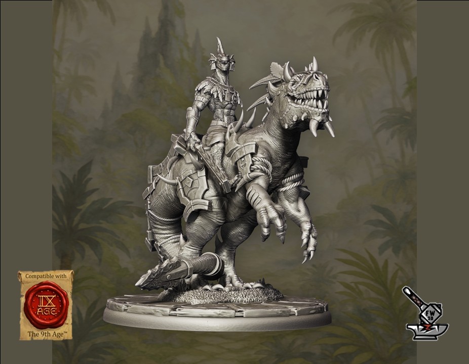 5 Cavaliers Razorclaw Homme-Lézards avec armes et boucliers – Image 6
