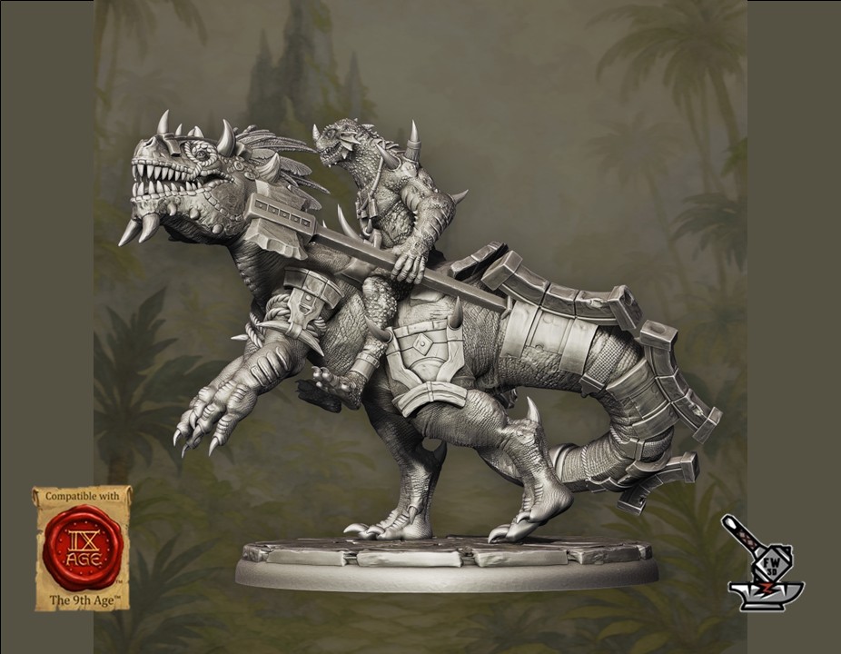 5 Cavaliers Razorclaw Homme-Lézards avec armes et boucliers – Image 3