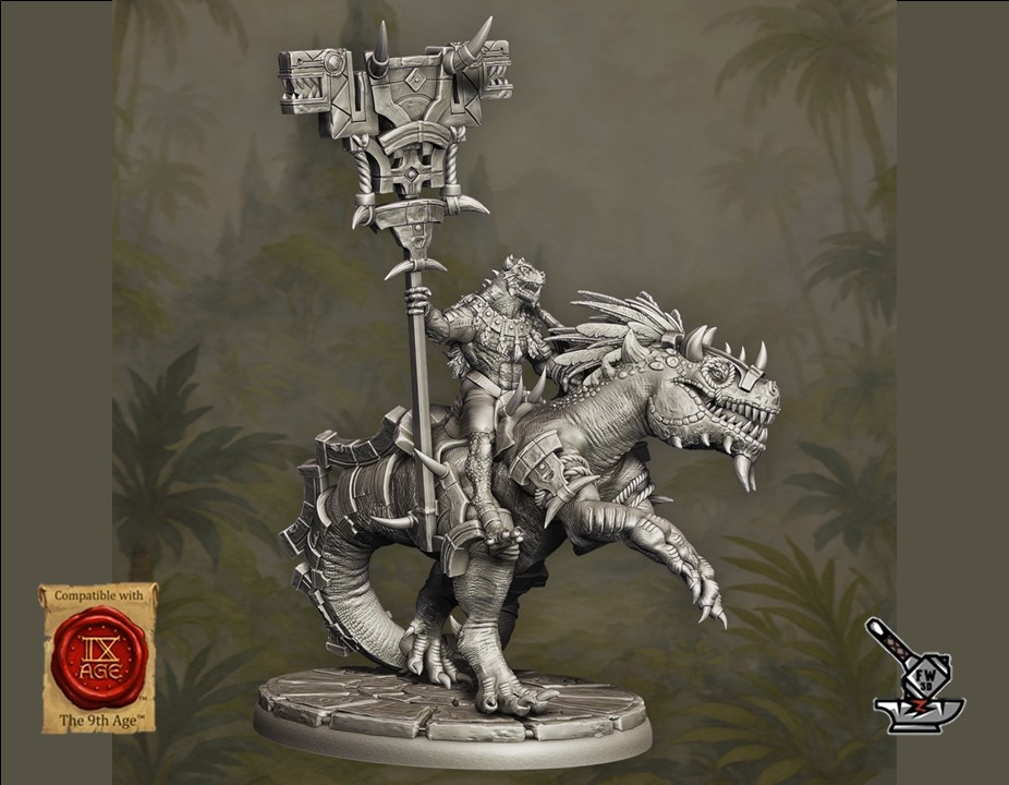 5 Cavaliers Razorclaw Homme-Lézards avec armes et boucliers – Image 4