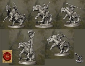 5 Cavaliers Razorclaw Homme-Lézards avec lances Pack 1