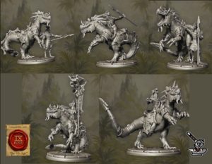 5 Cavaliers Razorclaw Homme-Lézards avec lances Pack 2
