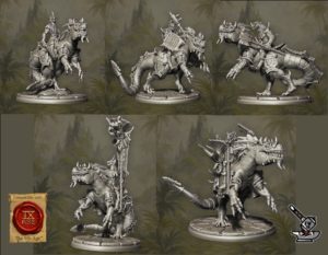 5 Cavaliers Razorclaw Homme-Lézards avec armes et boucliers