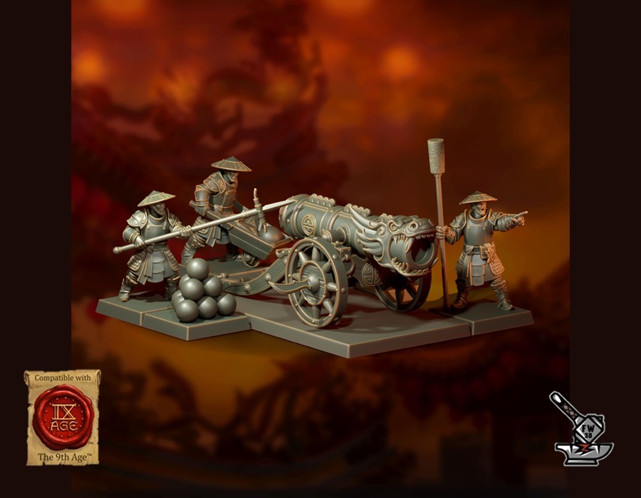 Canon du tonnerre de l'Empire Céleste (2 versions) (Thunder cannon)