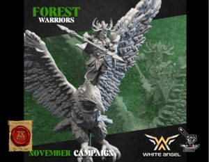 Seigneur elfe des forêts sur aigle