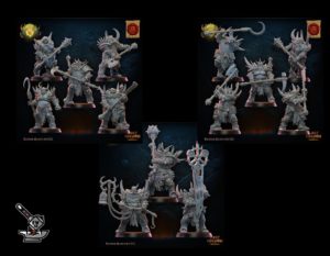 13 guerriers des Putrid Chosen avec état-major