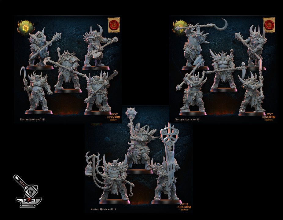 13 guerriers des Putrid Chosen avec état-major