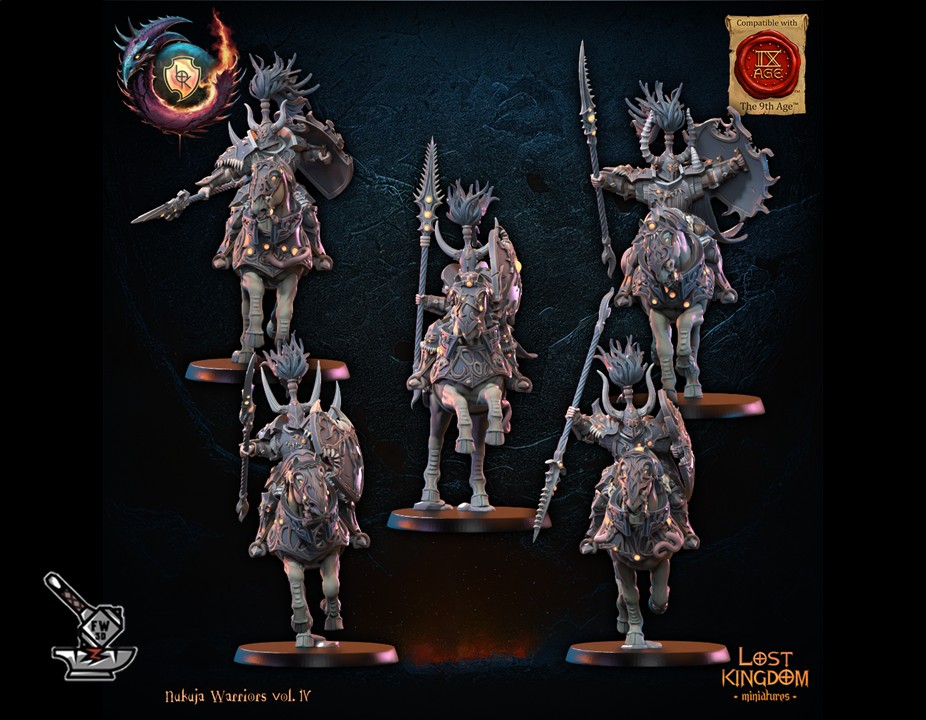 5 Chevaliers de Nujuka montés - Image 2