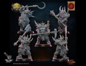 5 guerriers des Putrid Chosen (rang avant)