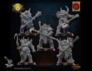 5 guerriers des Putrid Chosen (rang arrière)