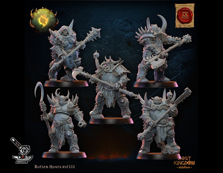 5 guerriers des Putrid Chosen (rear row)