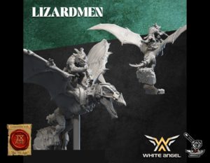 3 Skycrawler Lézards avec sarbacanes et boucliers