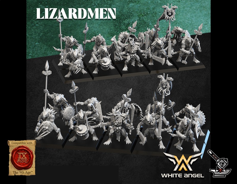 10 Guerriers Lézards avec deux armes