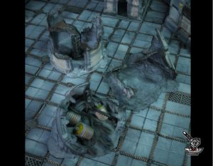 Communication tower ruins