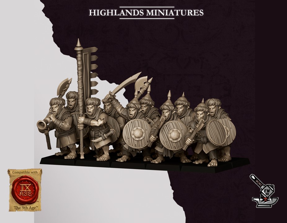 10 Guerriers Hobgobelins des Sons of Marduk avec armes et boucliers