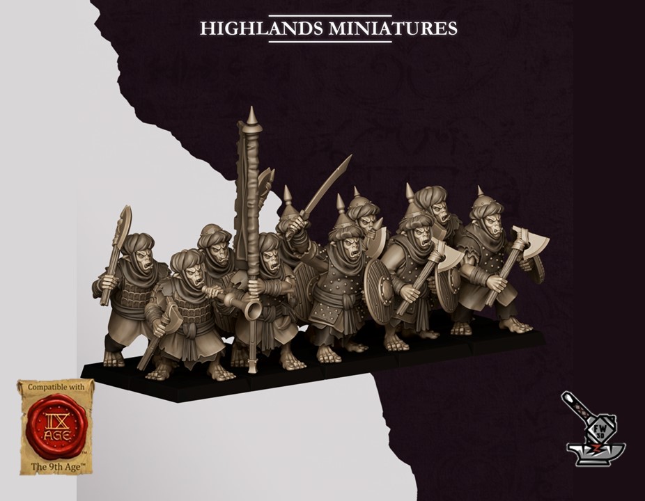 10 Guerriers Hobgobelins des Sons of Marduk avec haches à deux mains – Image 2