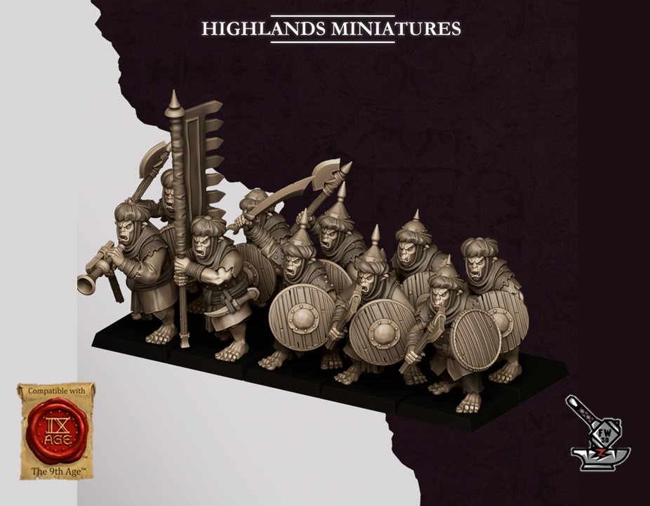 10 Guerriers Hobgobelins des Sons of Marduk avec armes et boucliers – Image 2